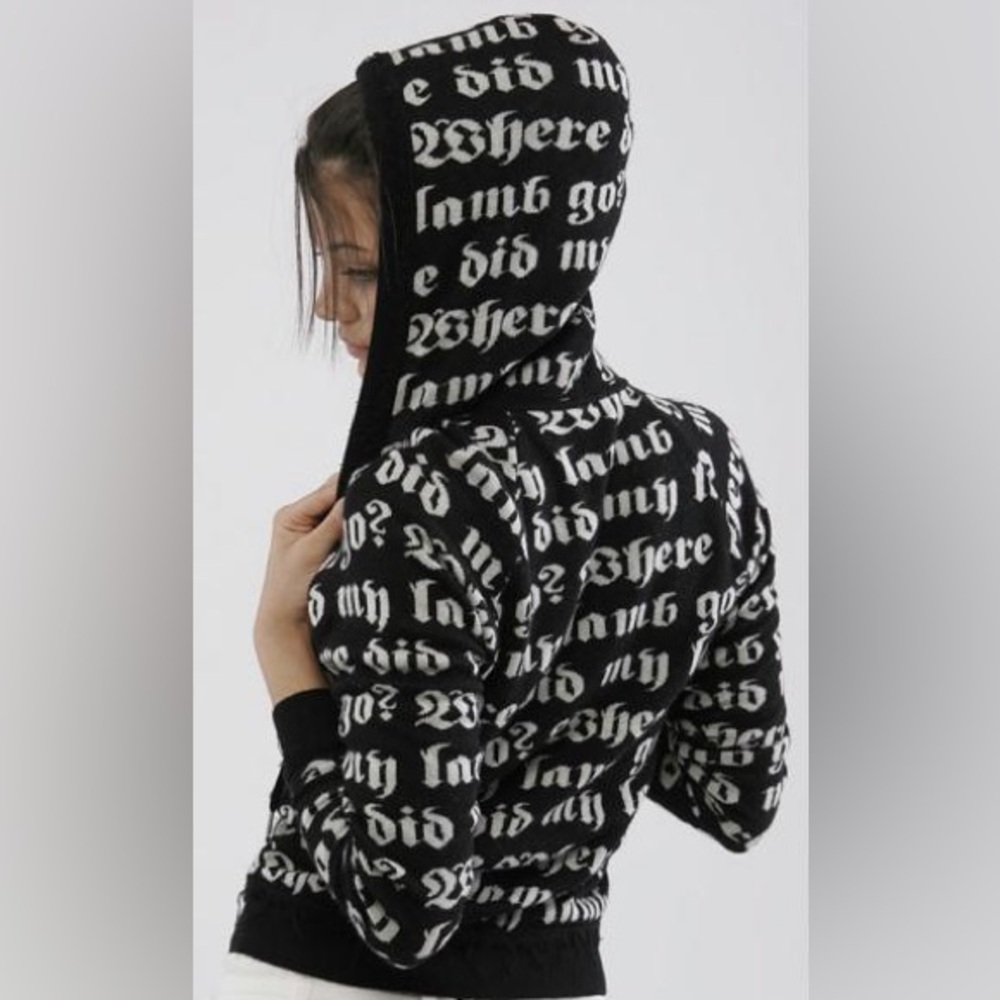 L.A.M.B. "Where Did My Lamb Go?" Cashmere Hoodie - Picture 4 of 9
